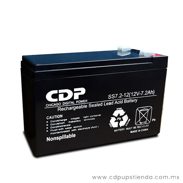 CDP SLB 12-7 BATERIA DE PLOMO ACIDO, SECA SELLADA 12VDC-7AH